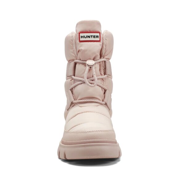 Hunter Women's Moon Lug Sole Insulated Waterproof Snow Booties in Light Natural - Picture 3 of 6